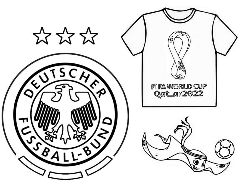FIFA World Cup Qatar 2022 Clip Art Coloring Page