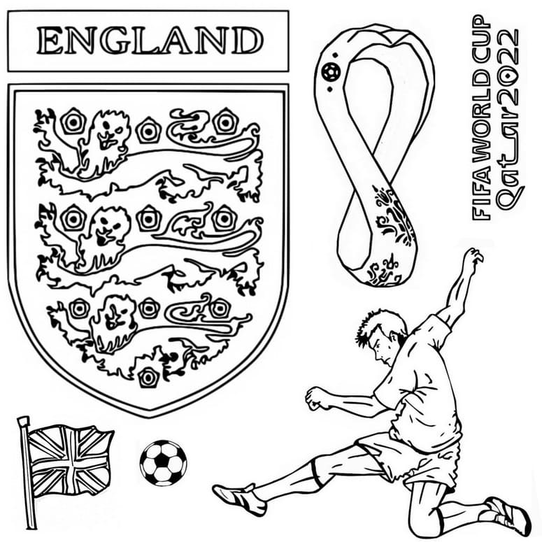 FIFA World Cup Qatar 2022 For Children Coloring Page
