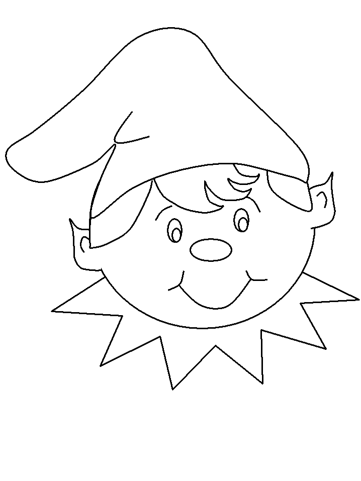 Face Elves Image Coloring Page