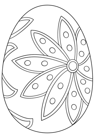 Fancy Easter Egg Image For Children Coloring Page