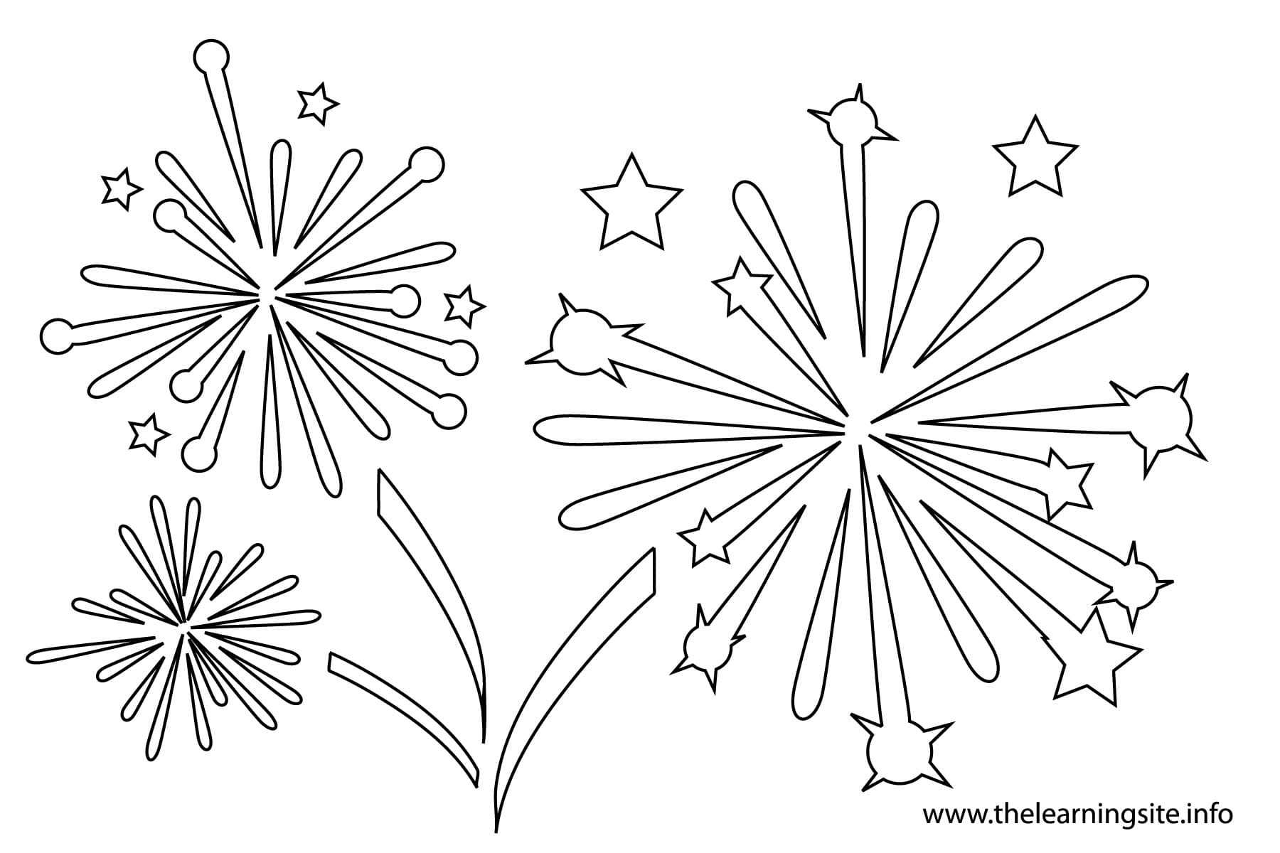 Fireworks 2023 Coloring Page