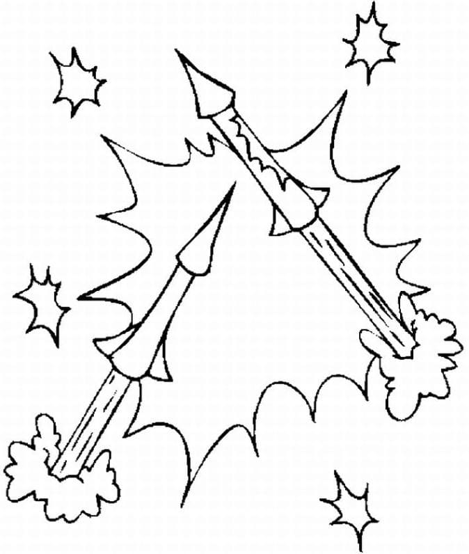 Fireworks Image Coloring Page