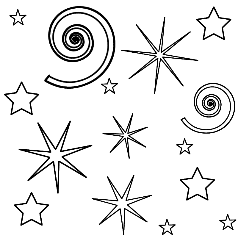 Fireworks Picture For Children Coloring Page