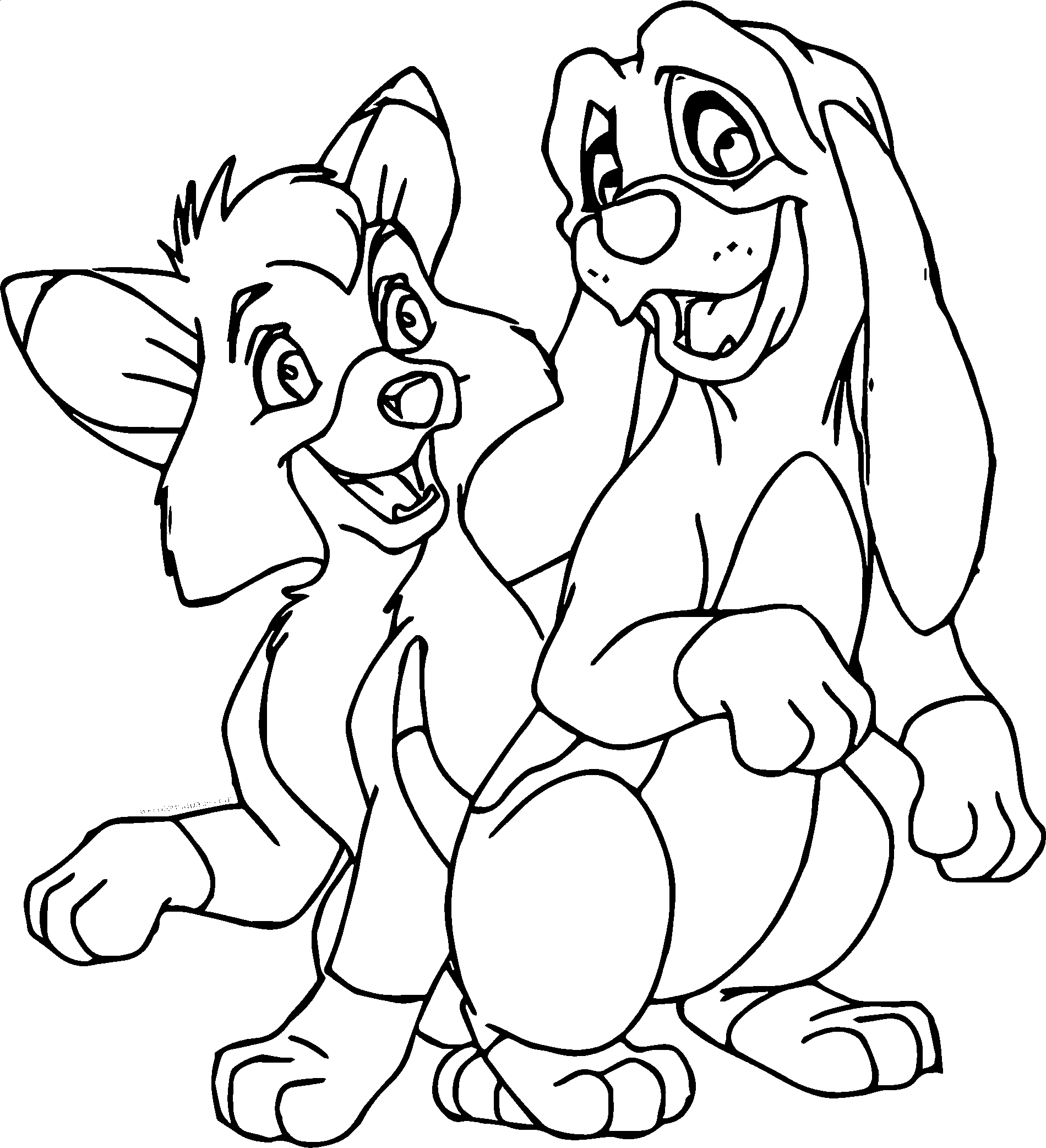 Fox And The Hound Coloring Pages