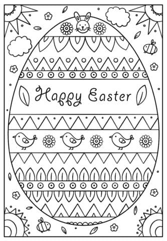 Free Easter Image Coloring Page