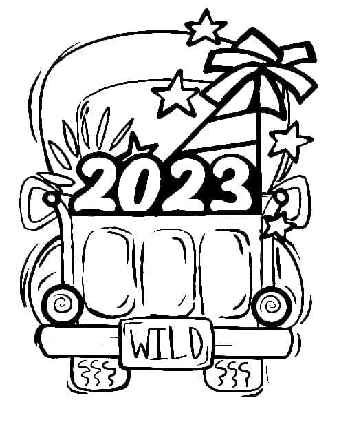 Funny 2023 Coloring Page