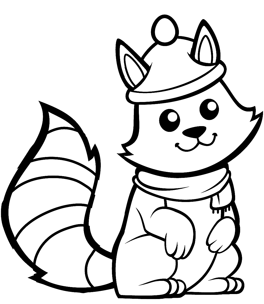 Cute Cartoon Animal Coloring Pages