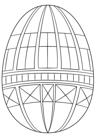 Geometric Easter Egg Image For Children