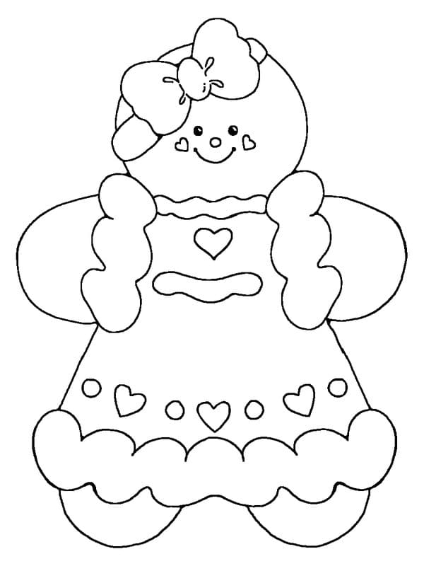 Gingerbread Girl Picture Coloring Page
