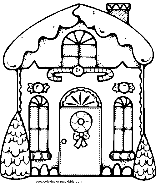 Gingerbread House Pretty Image Coloring Page
