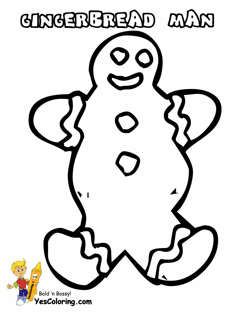 Gingerbread Man Painting For Kids Coloring Page
