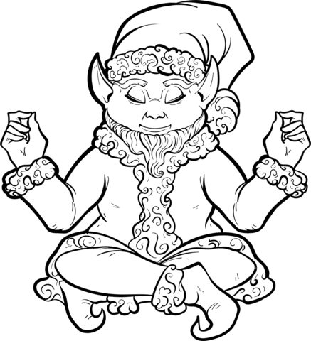 Grinch Doing Meditation Free Printable Coloring Page