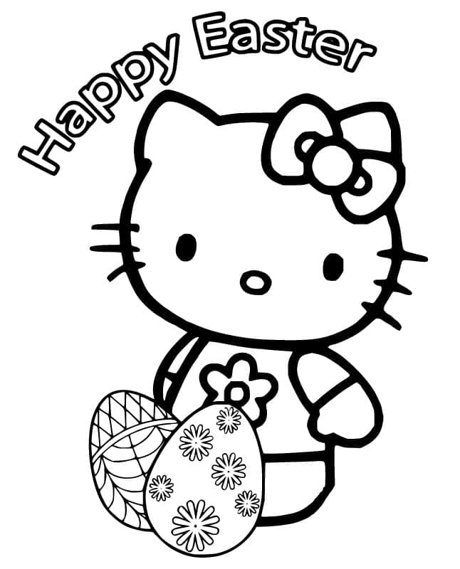 Happy Easter Hello Kitty Image For Children