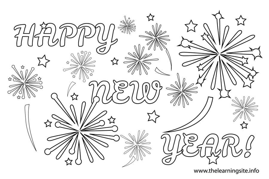 Happy New Year 2023 Coloring Page