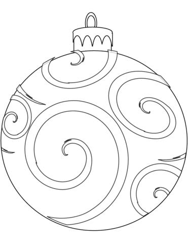 Holiday Ornament Image For Kids Coloring Page
