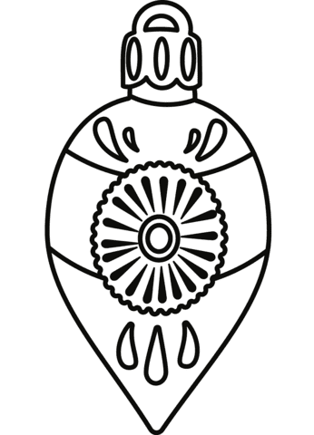 Image Of Christmas Ornament Coloring Page