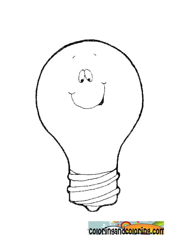 Image Light Bulb Coloring Page