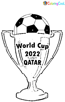 Image Of 2022 Football Cup Coloring Page