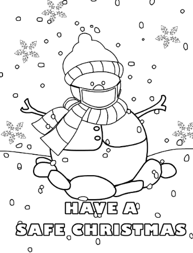 Image Of Christmas Card Coloring Page