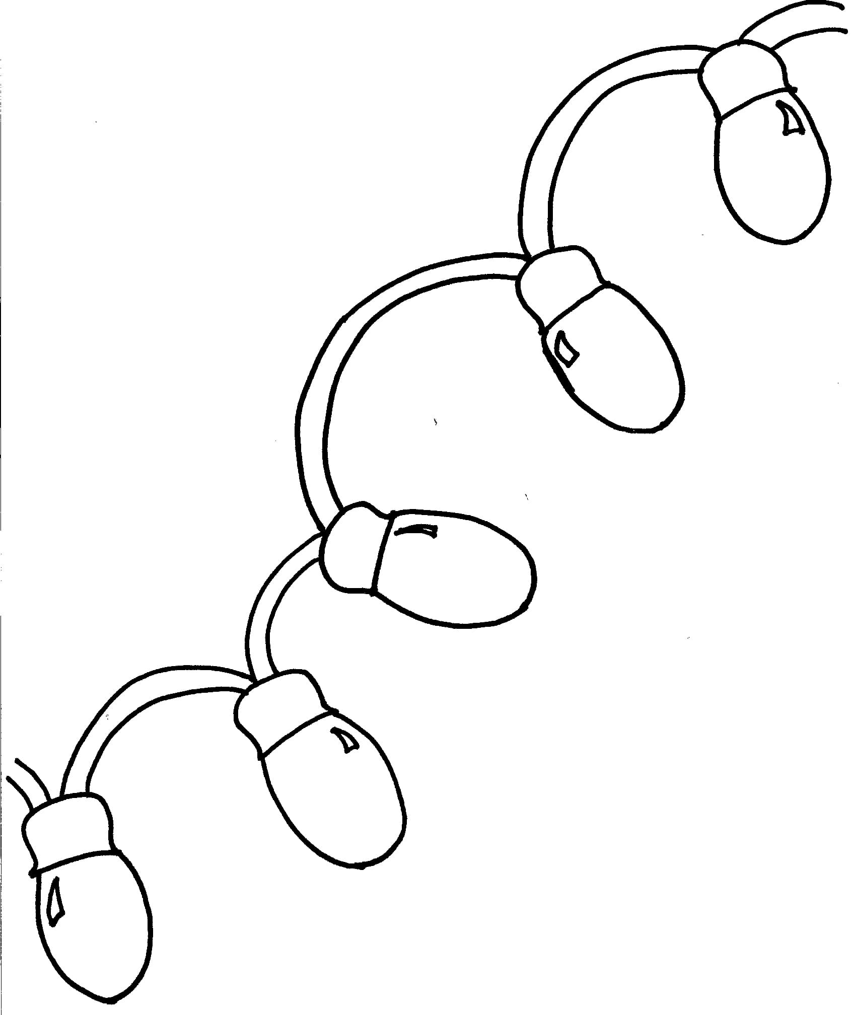 Image Of Christmas Lights Sweet Coloring Page
