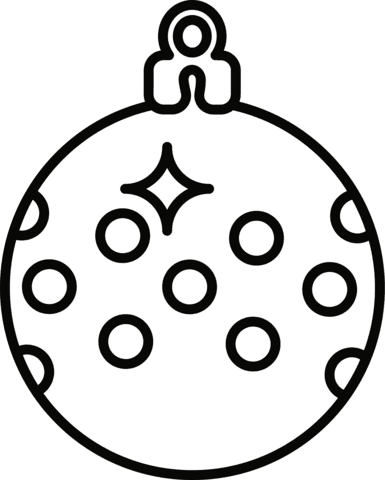Image Of Christmas Ornament Cute Coloring Page