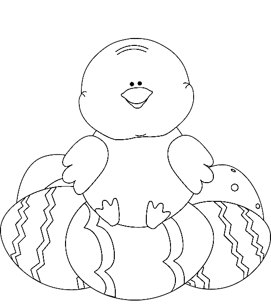Image Of Easter Chick Coloring Page