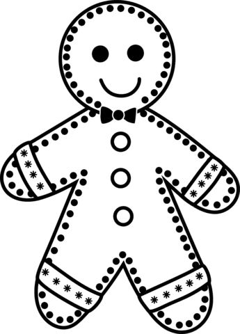 Image Of Gingerbread Man Coloring Page