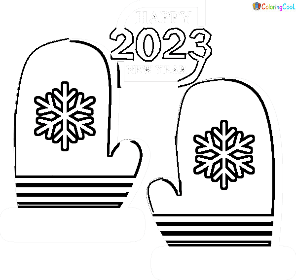Image Of Happy New Year 2023 Cute Coloring Page