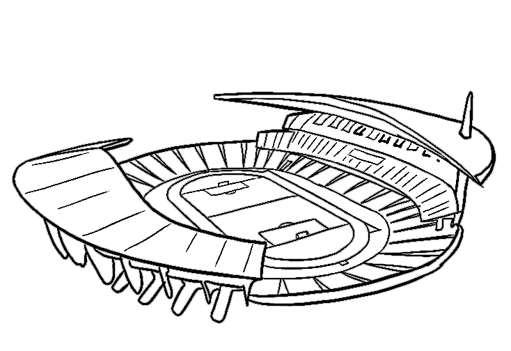 International stadium For Children Coloring Page