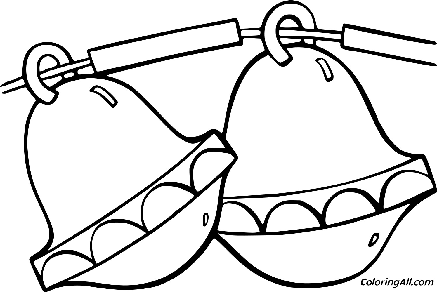 Jingle Bells On The Rope Image For Kids Coloring Page