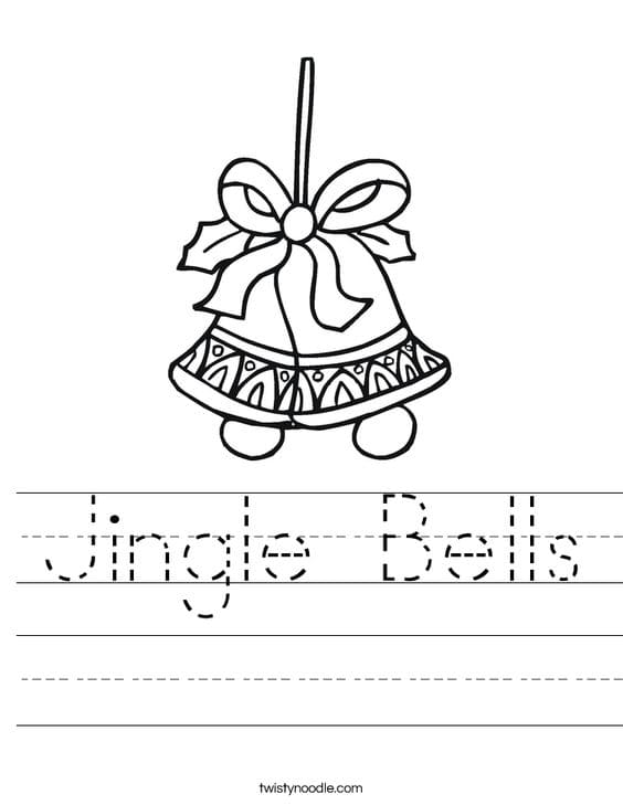 Jingle Bells Sheets Coloring Page