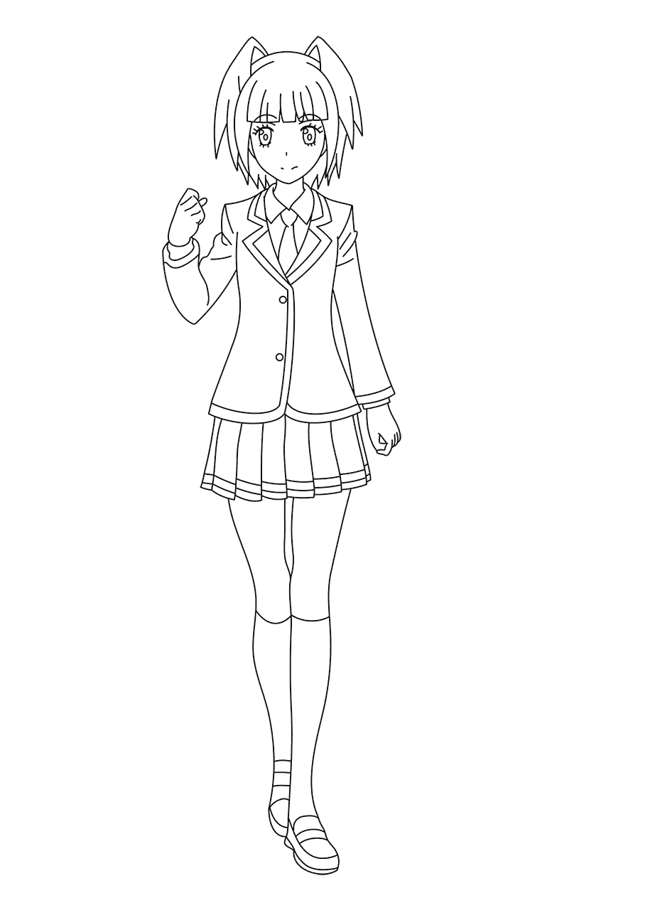 Kaede Kayano From Assassination Classroom For Children Coloring Page