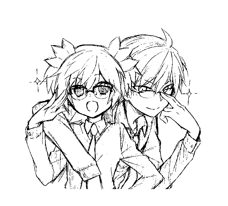Karma And Nagisa From Assassination Classroom Image For Kids Coloring Page