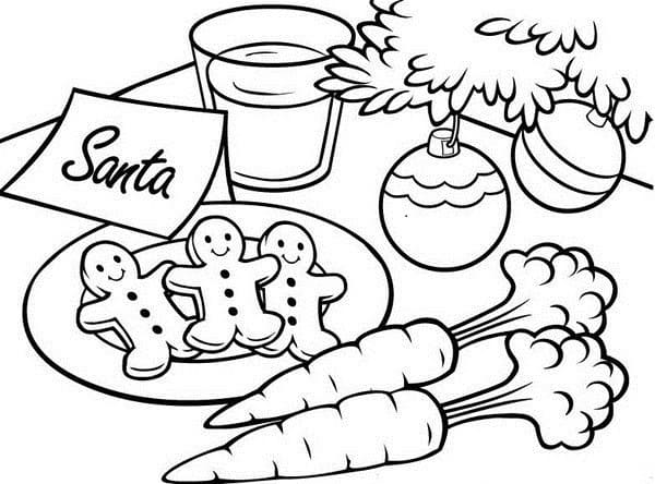 Lovely Christmas Gingerbread Coloring Page