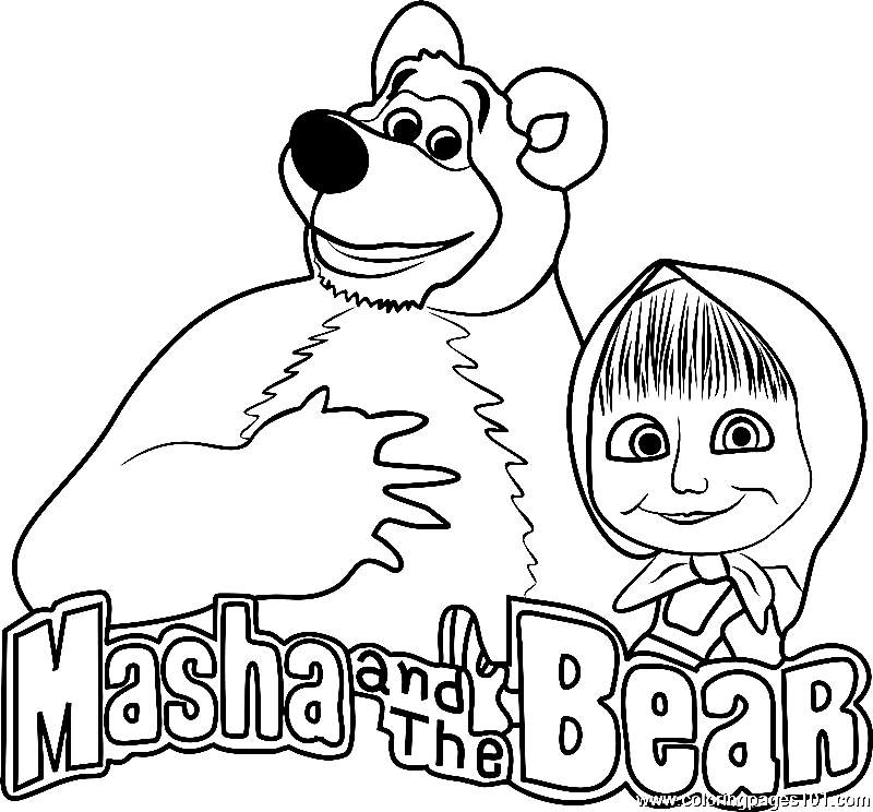 Masha Bear Coloring Pages