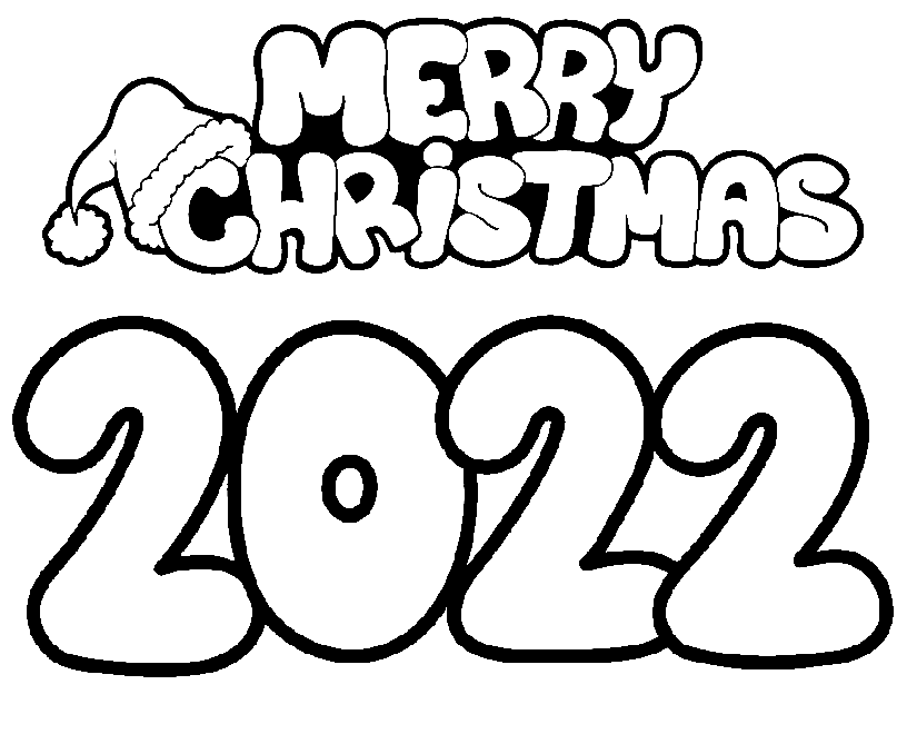 Merry Christmas 2022 Coloring Page