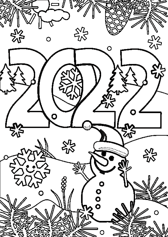 Merry Christmas 2022 Picture Coloring Page