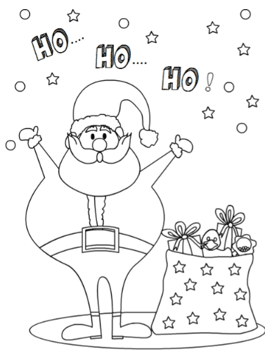 Merry Christmas Card Sweet Coloring Page