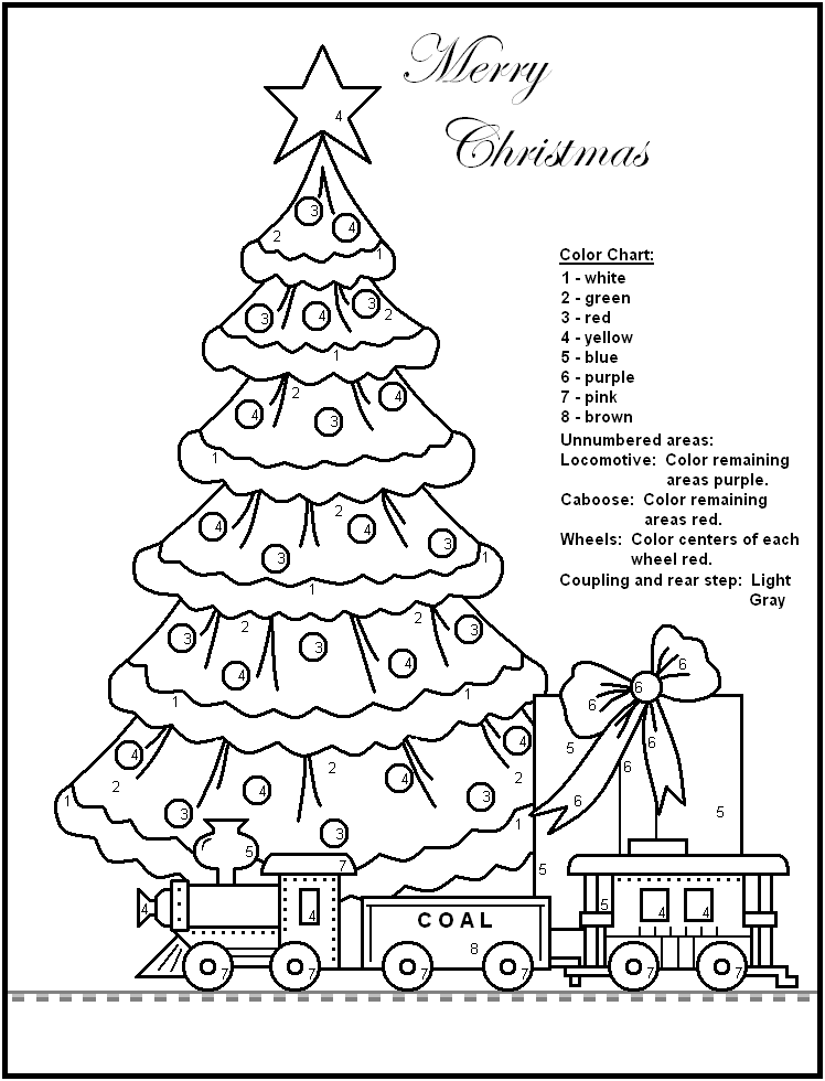 Merry Christmas Color Coloring Page