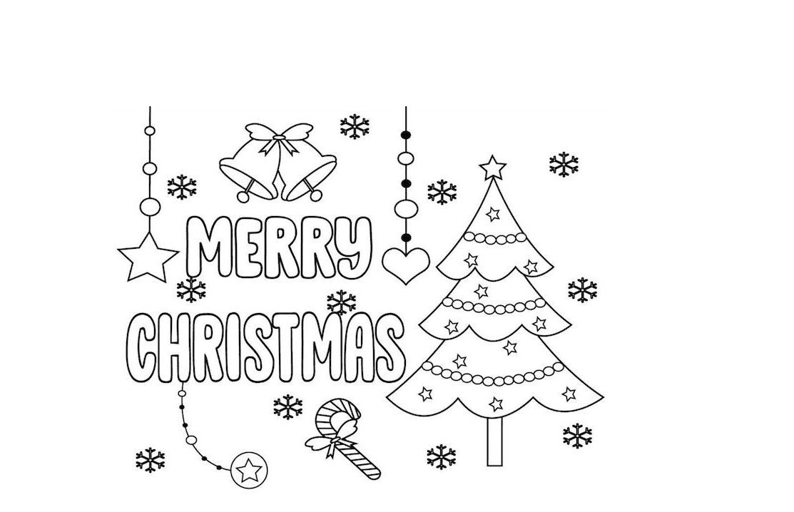 Merry Christmas Sweet 2022 Coloring Page