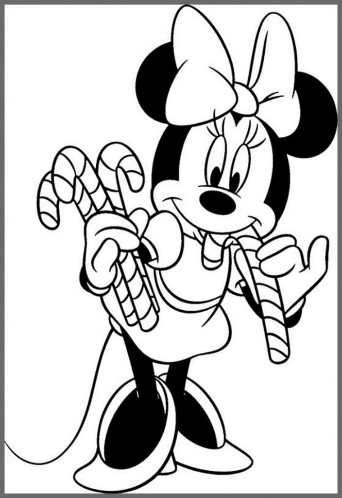 Minnie’s Favorite Christmas Treat Coloring Page