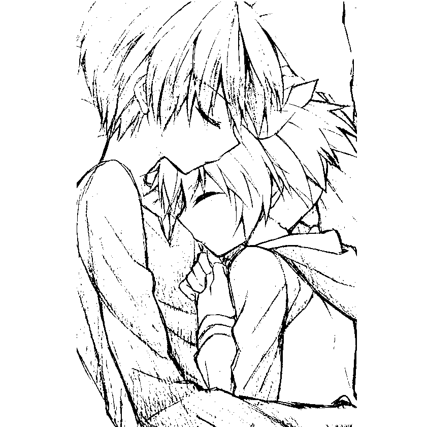 Nagisa And Karma For Children Coloring Page