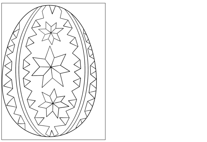Ornate Easter Egg Card Printable Image Coloring Page
