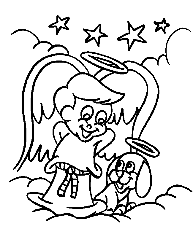 Picture Of Christmas Angel Coloring Page