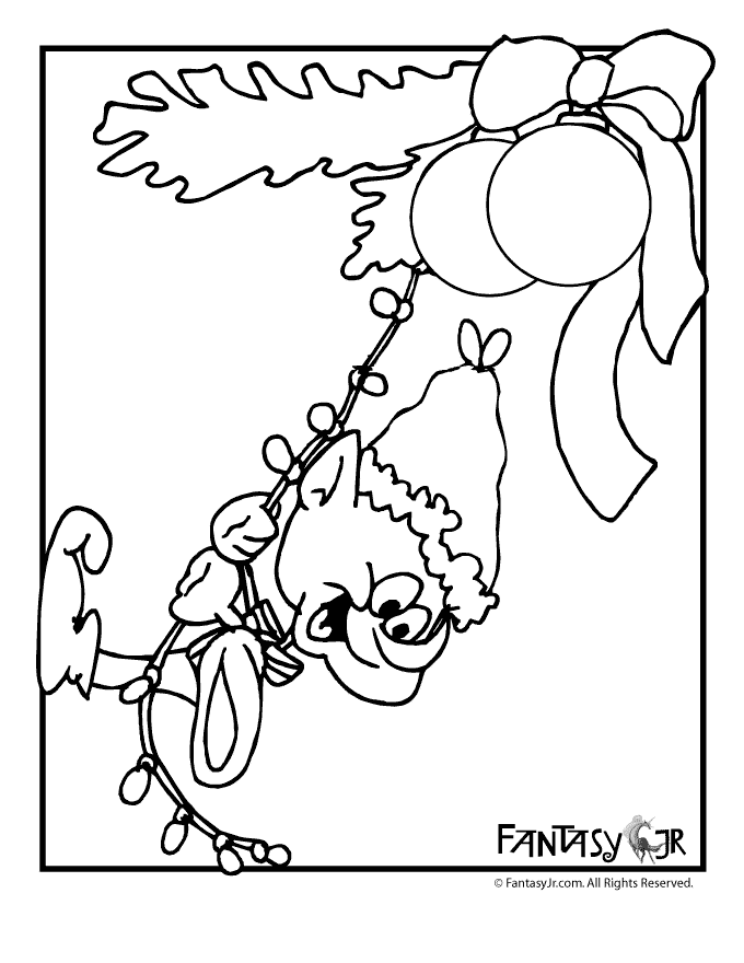Picture Of Christmas Elf Coloring Page