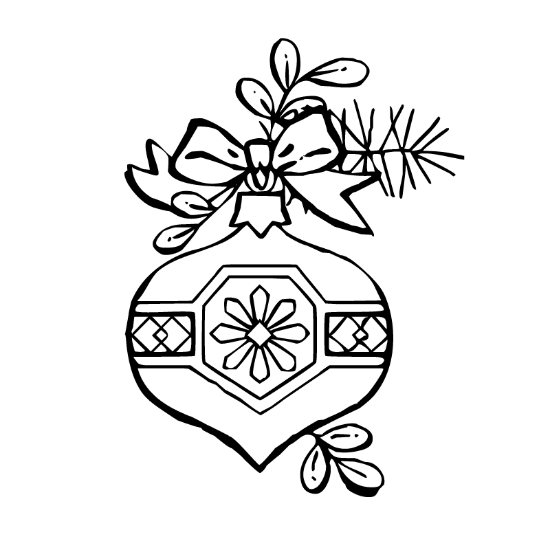 Picture Of Christmas Ornament Cute Coloring Page
