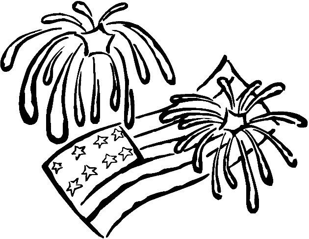 Picture Of Fireworks Cute Coloring Page