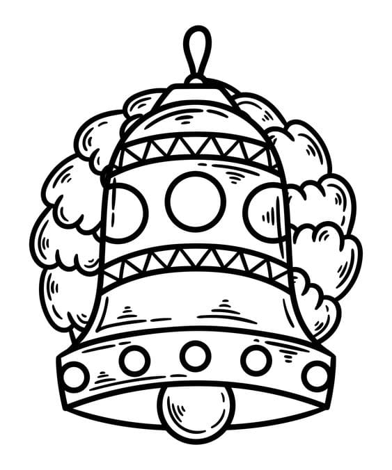 Picture Of Ring The Christmas Bells Coloring Page