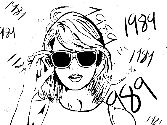 Picture Of Taylor Swift Coloring Page