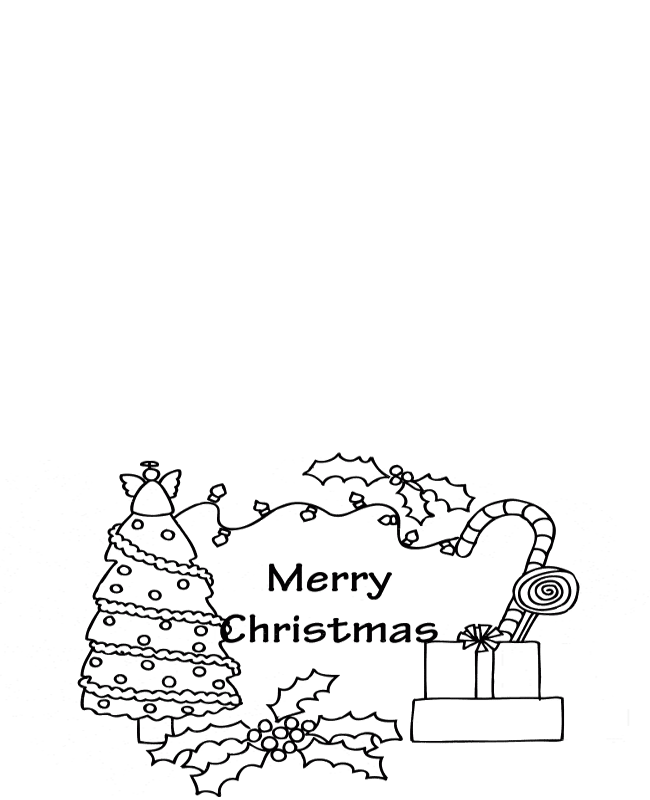 Pictures Blank Card Christmas For Kids Coloring Page